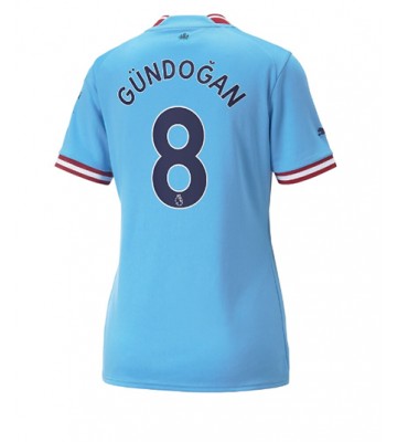 Manchester City Ilkay Gundogan #8 Hjemmedrakt Kvinner 2022-23 Kortermet